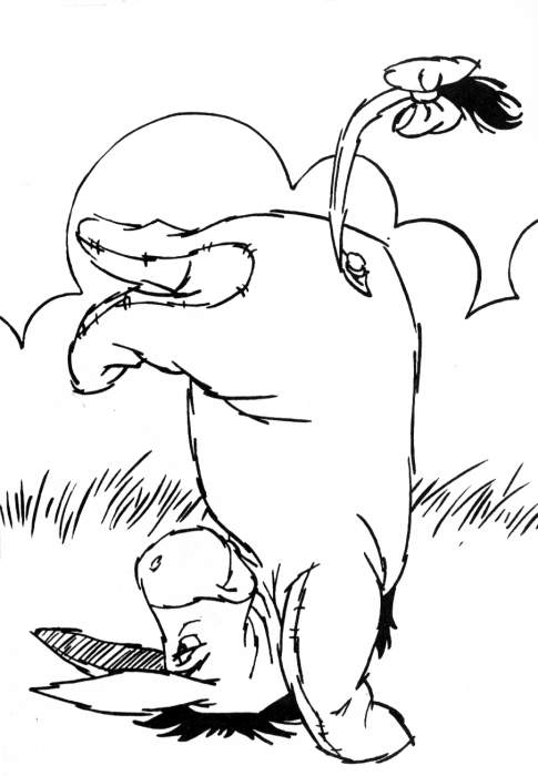 Plansa de colorat cu Winnie de Pooh 24 18